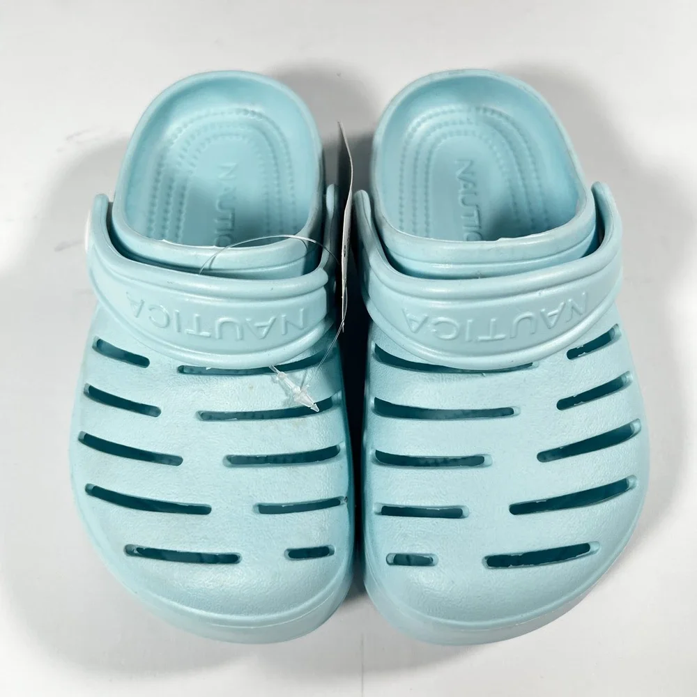 Nautica River Edge Toddler‎ Clogs Size 9 Real Aqua Blue KA3607G Water Shoes NEW